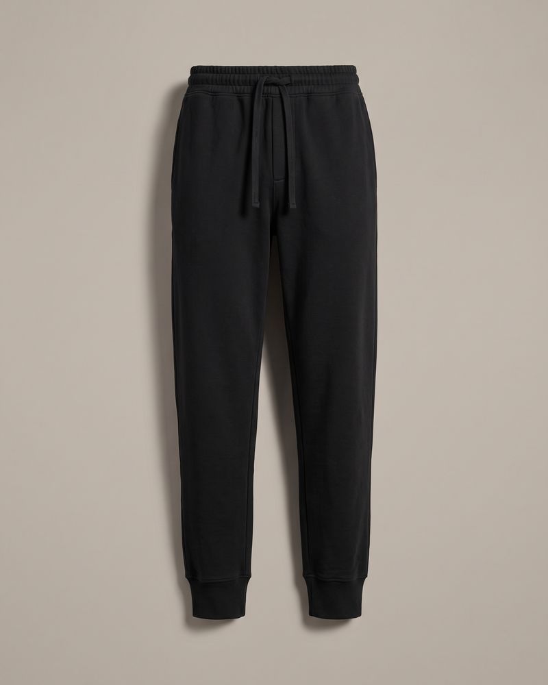 Relaxed black cotton joggers