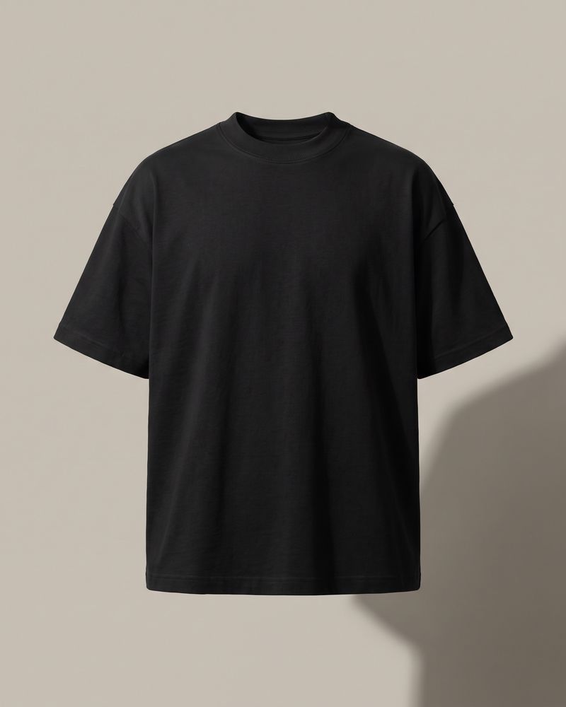 Heavyweight black cotton t-shirt